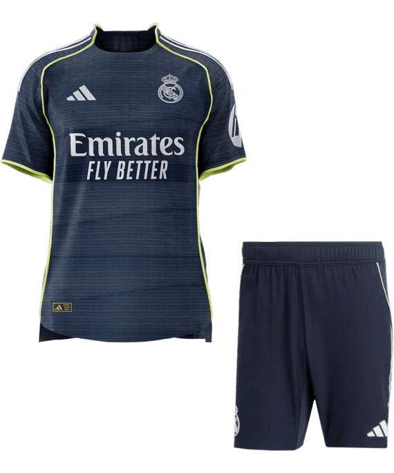 Real Madrid Away Soccer Jersey Kit Authentic 2025/26 (Jersey+Shorts)