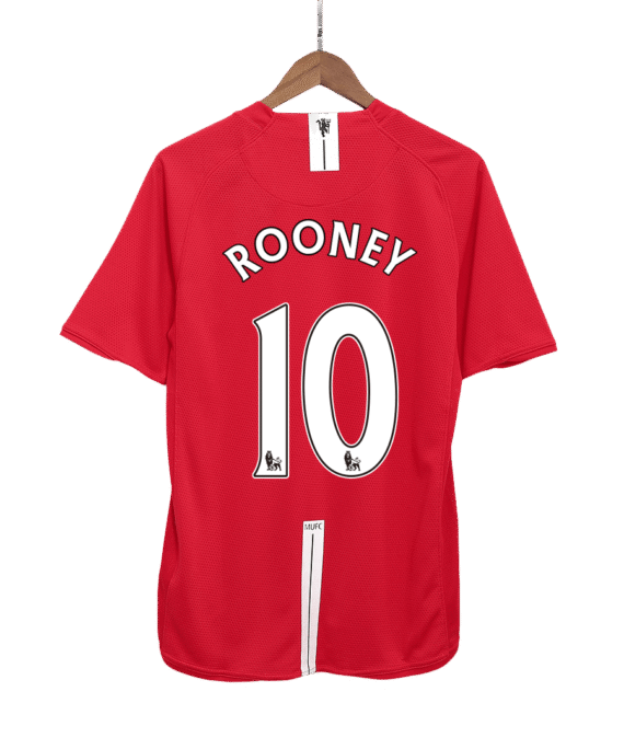 Manchester United ROONEY #10 Home Soccer Jersey Retro 2007/08