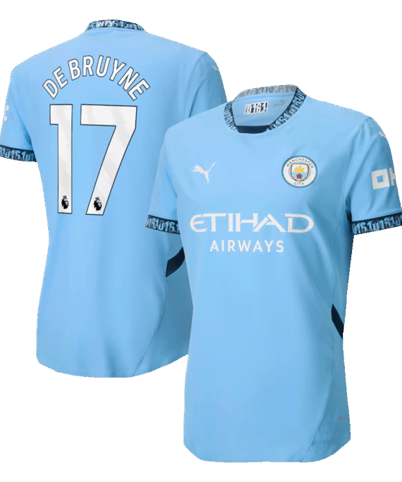Manchester City DE BRUYNE #17 Home Jersey Authentic
