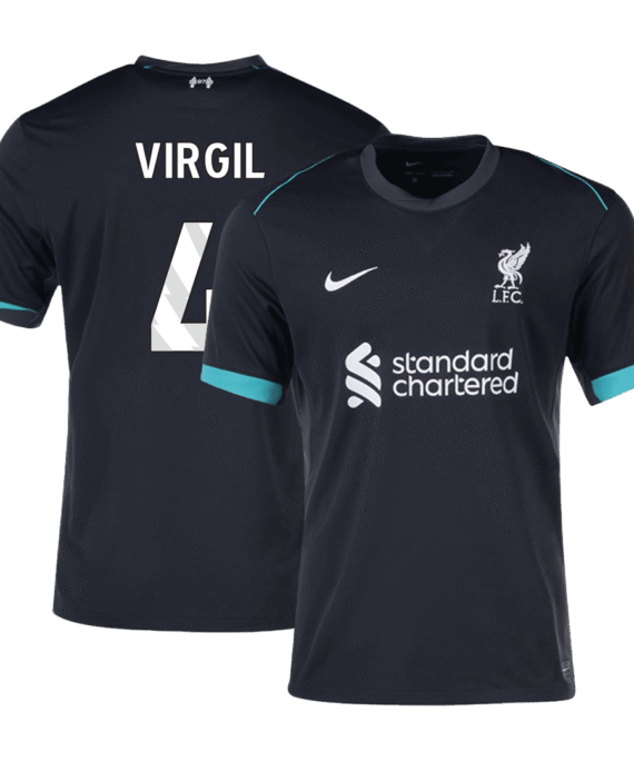 Liverpool VIRGIL #4 Away Soccer Jersey