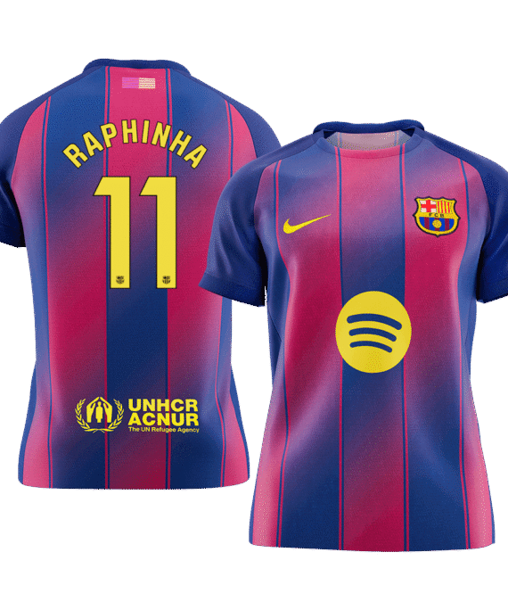 Barcelona RAPHINHA #11 Home Soccer Jersey 2025/26