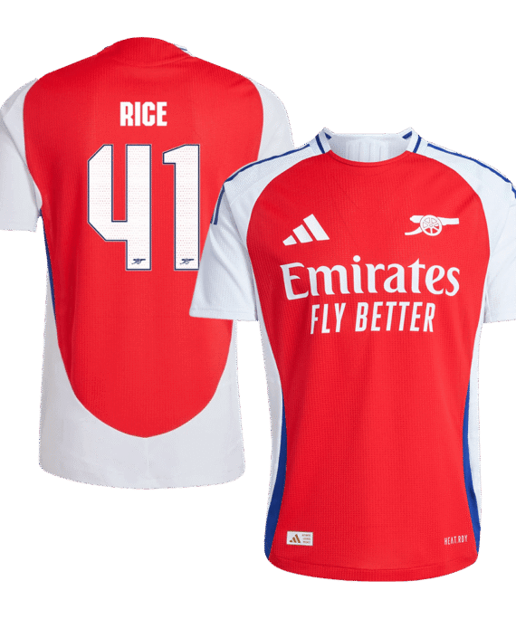 Arsenal RICE #41 Home Soccer Jersey Authentic - UCL Edition