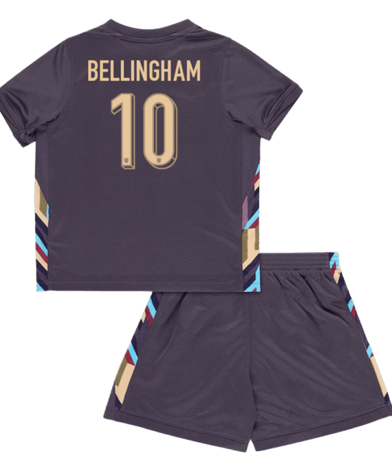 England BELLINGHAM #10 Away Jersey Kit EURO Kids(Jersey+Shorts)