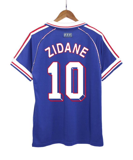 France ZIDANE #10 Home Soccer Jersey Retro 1998