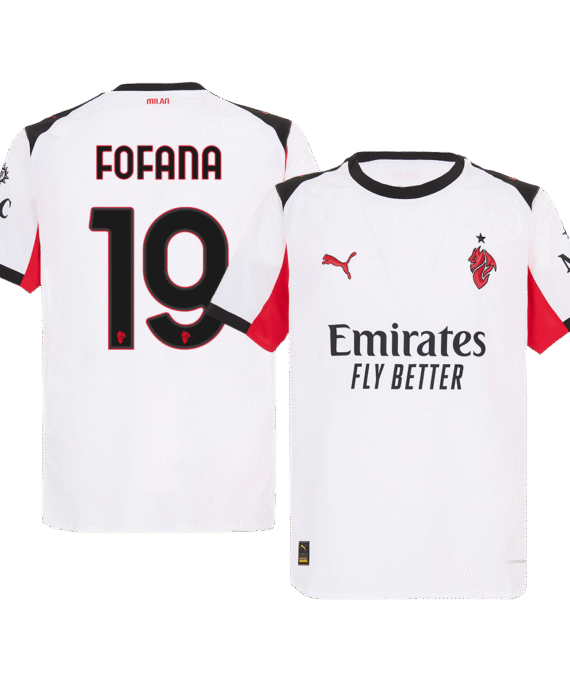 FOFANA #19 Authentic AC Milan Away Soccer Jersey 2025/26 White