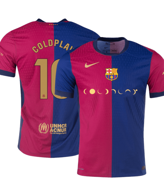 Barcelona COLDPLAY #10 Home Soccer Jersey Authentic