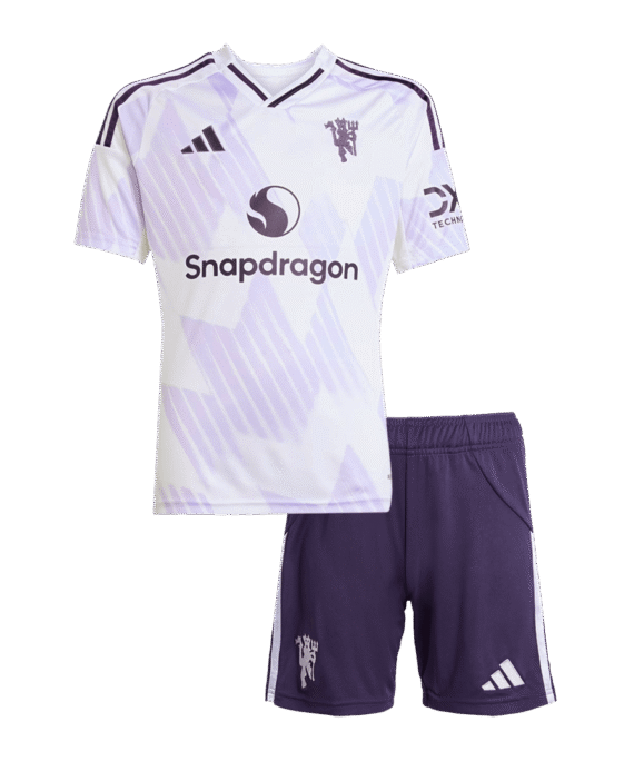 Manchester United Away Soccer Jersey Kit 2025/26 Kids(Jersey+Shorts)
