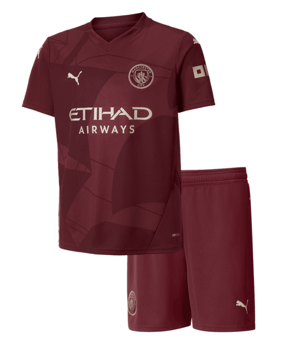 Manchester City Third Away Jersey Kit Kids(Jersey+Shorts)