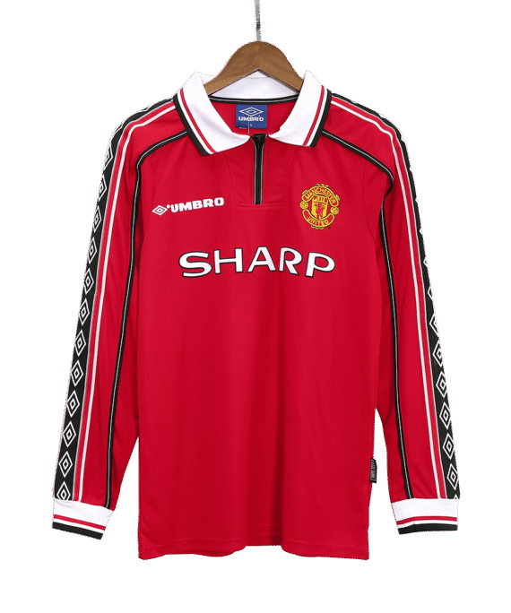 Manchester United Retro Football Jerseys Home 1998/99 - Long Sleeve
