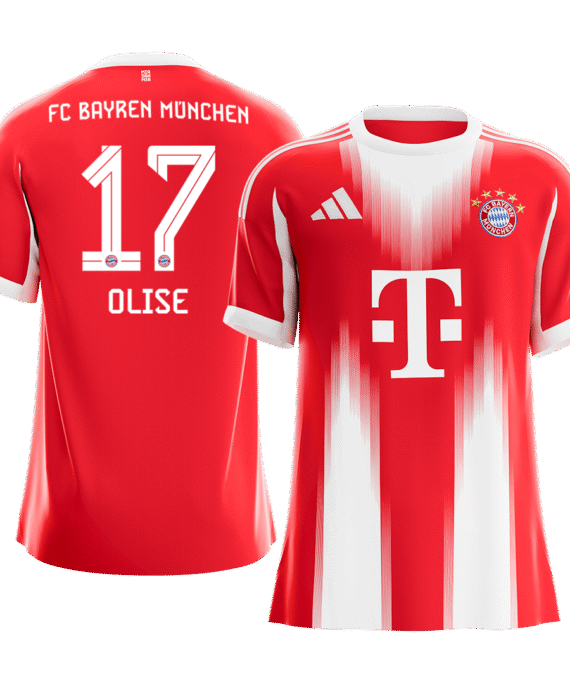 Bayern Munich OLISE #17 Home Soccer Jersey 2025/26