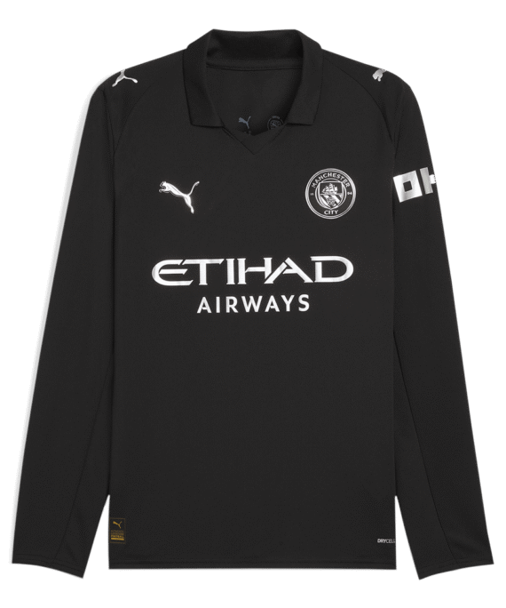 Manchester City Long Sleeve Away Soccer Jersey 2025/26