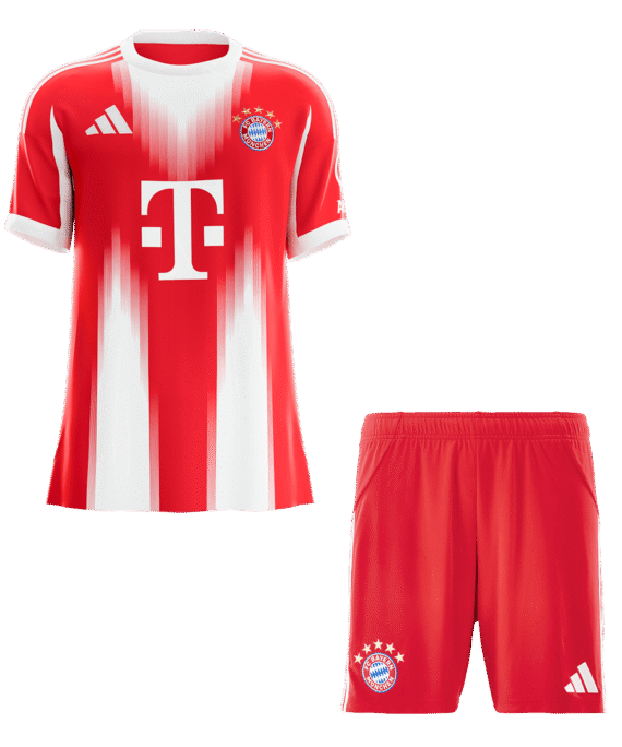 Bayern Munich Home Soccer Jersey Kit 2025/26 (Jersey+Shorts)