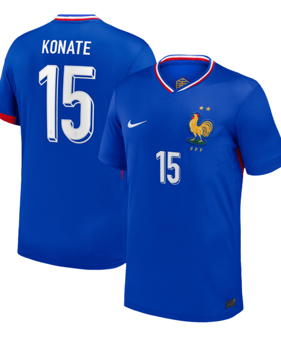 KONATE #15 France Euro Home Soccer Jersey Blue