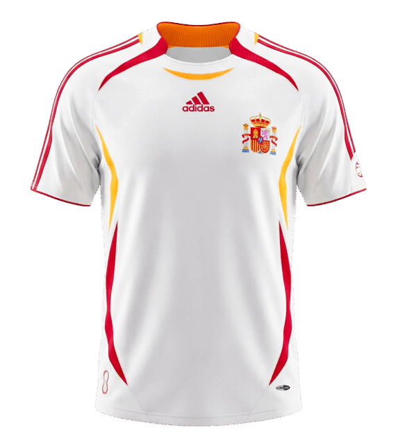 Spain Away Soccer Jersey Retro 2006