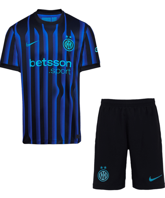 Inter Milan Home Soccer Jersey Kit 2025/26 (Jersey+Shorts)