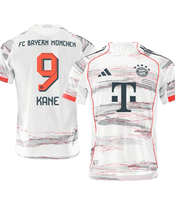 KANE #9 Authentic Bayern Munich Away Soccer Jersey 2025/26 White