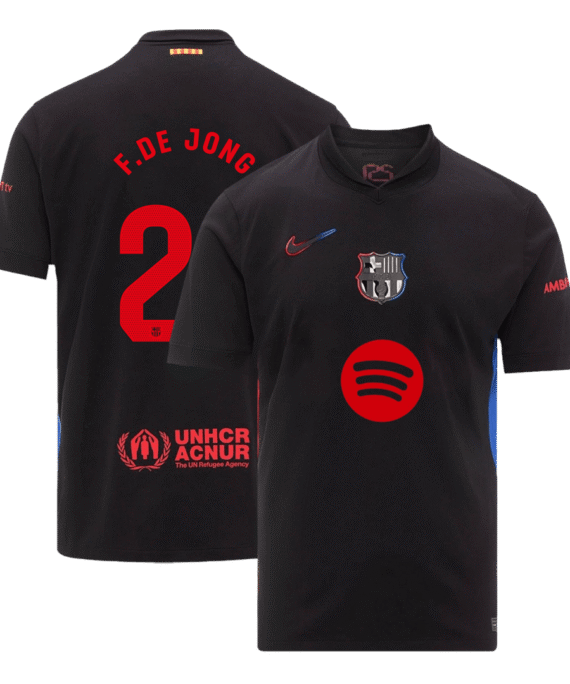 Barcelona F.DE JONG #21 Away Soccer Jersey- Spotify Logo Without Text
