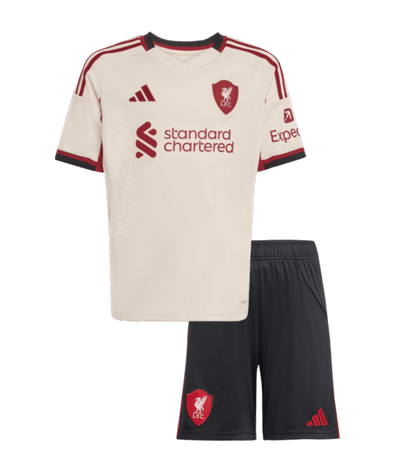 Liverpool Away Soccer Jersey Kit 2025/26 Kid (Jersey+Shorts)