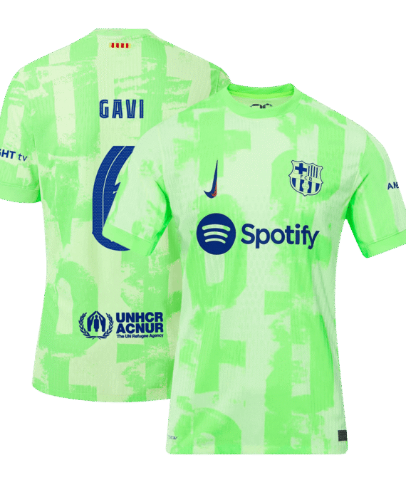 Barcelona GAVI #6 Third Away Soccer Jersey Authentic - UCL Edition