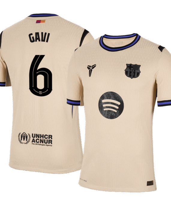 Barcelona GAVI #6 Away Soccer Jersey Authentic 2025/26 - UCL Edition
