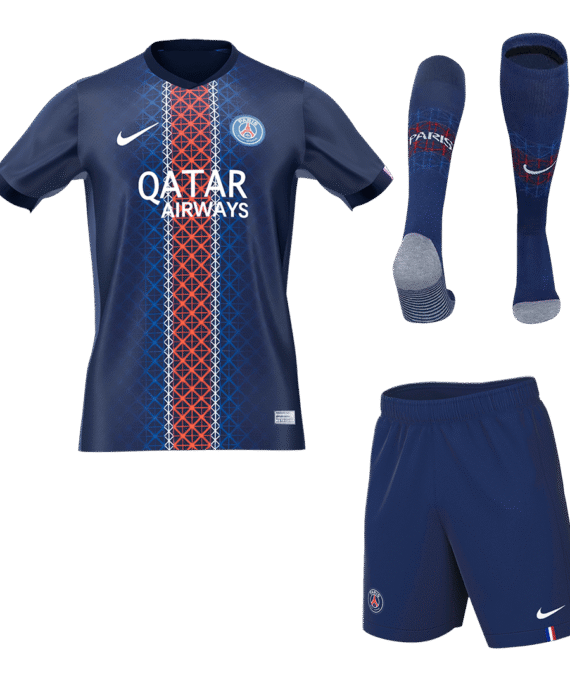 PSG Home Soccer Jersey Kit(Jersey+Shorts+Socks) 2025/26 Navy