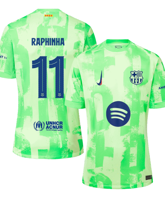 Barcelona RAPHINHA #11 Third Away Jersey - UCL(Spotify Logo Without Text)