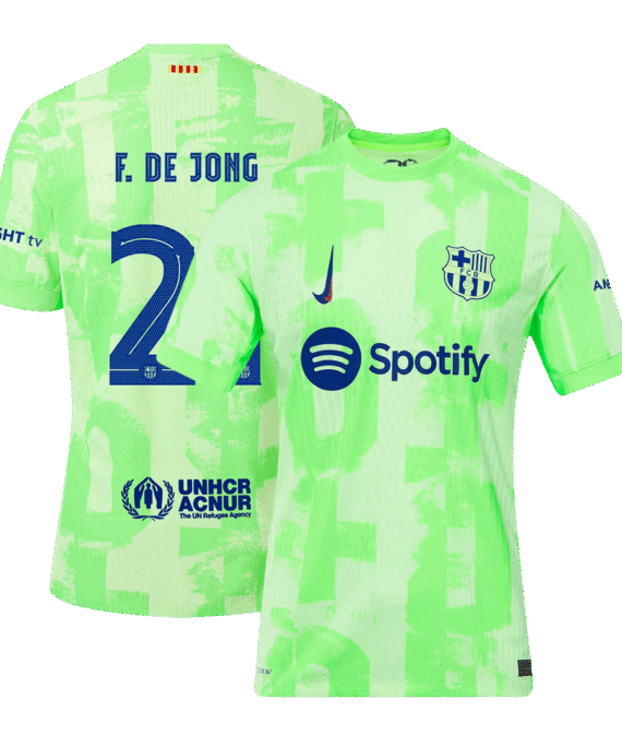 Barcelona F.DE JONG #21 Third Away Soccer Jersey Authentic - UCL Edition