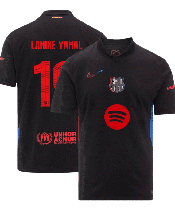 Barcelona LAMINE YAMAL #19 Away Soccer Jersey - UCL (Spotify Logo Without Text)