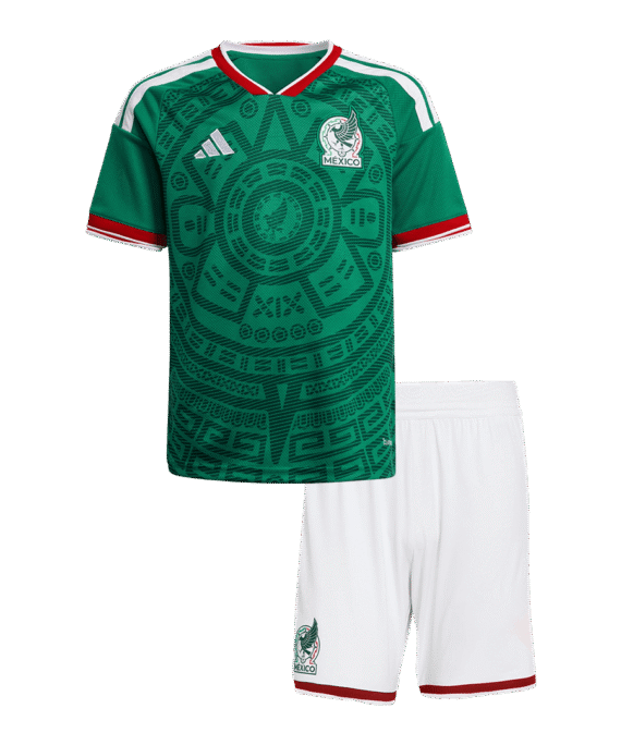 Kid's Mexico Home Soccer Jersey Kit(Jersey+Shorts) 25/26 Green