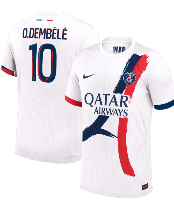 PSG O.DEMBÉLÉ #10 Away Soccer Jersey Authentic