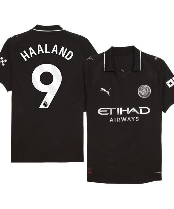 Manchester City HAALAND #9 Away Soccer Jersey Authentic 2025/26