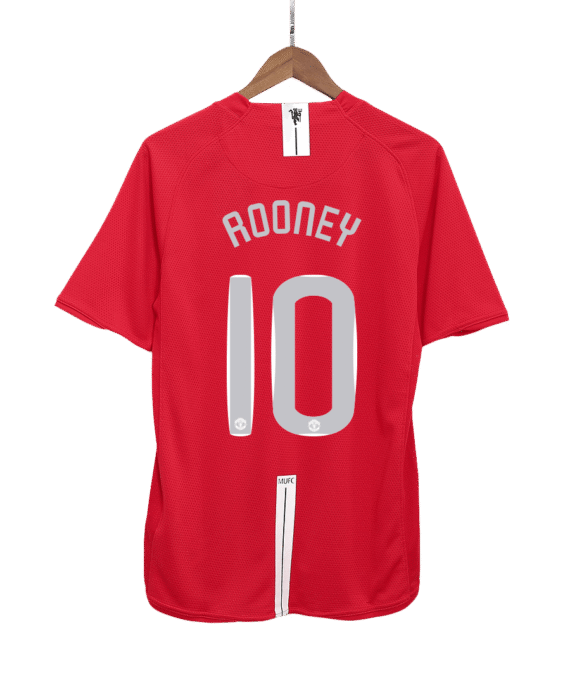 Manchester United ROONEY #10 Home Soccer Jersey Retro 2007/08 - UCL Final