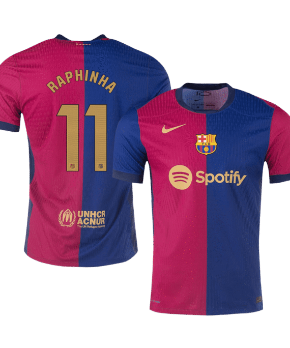 Barcelona RAPHINHA #11 Home Soccer Jersey Authentic