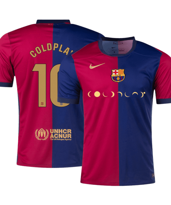 Barcelona COLDPLAY #10 Home Soccer Jersey