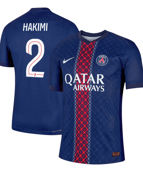 HAKIMI #2 Authentic PSG Home Soccer Jersey 2025/26 Navy