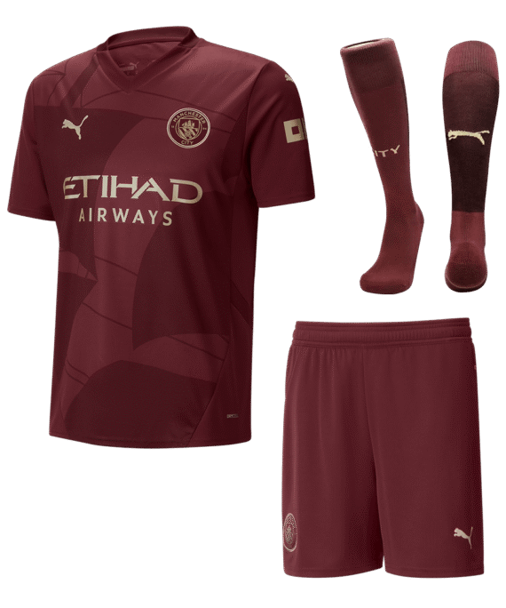 Manchester City Third Away Soccer Jersey Kit (Jersey+Shorts+Socks)