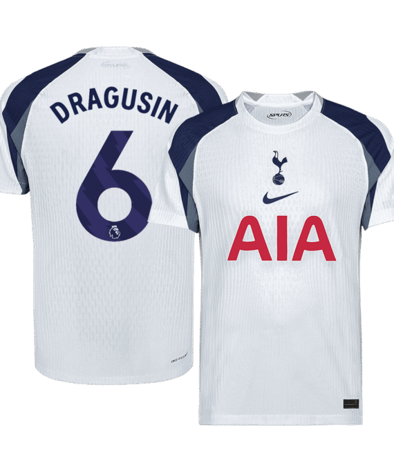 Tottenham Hotspur DRAGUSIN #6 Home Soccer Jersey Authentic 2025/26