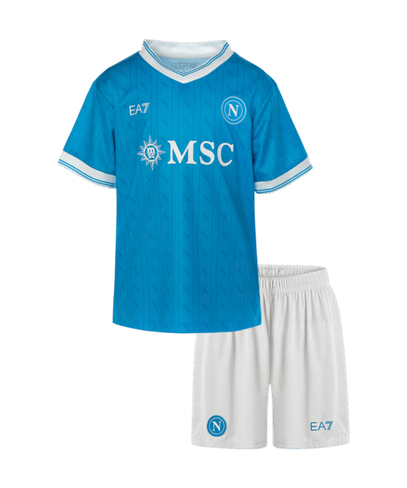 Kid's Napoli Home Soccer Jersey Kit(Jersey+Shorts) 25/26 Blue