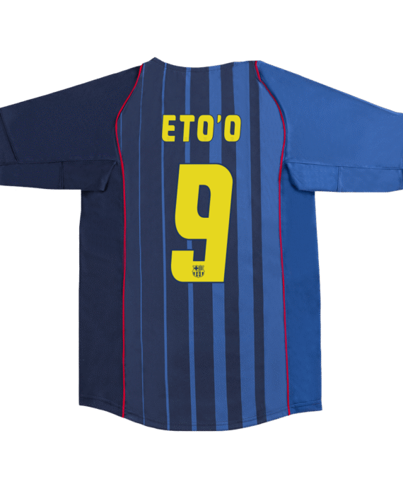 Barcelona ETO'O #9 Away Soccer Jersey Retro 2004/05