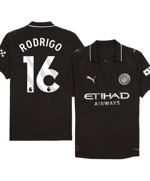 Manchester City RODRIGO #16 Away Soccer Jersey Authentic 2025/26