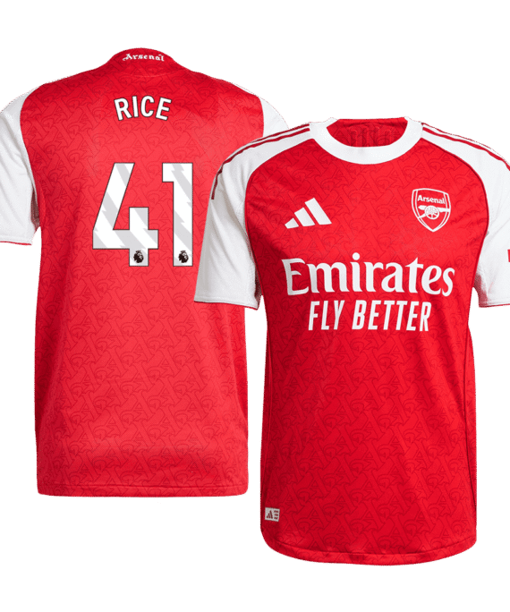 Arsenal RICE #41 Home Soccer Jersey Authentic 2025/26