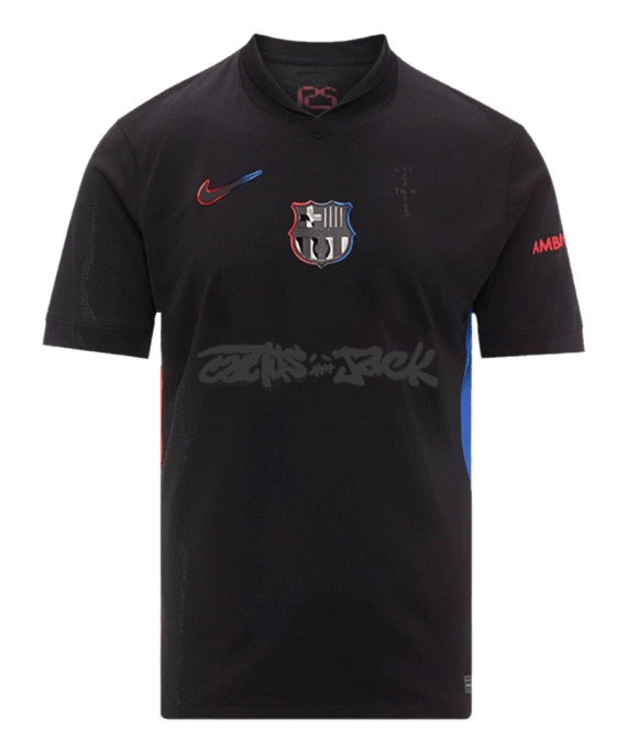 Barcelona X Travis Scott Away Soccer Jersey Black
