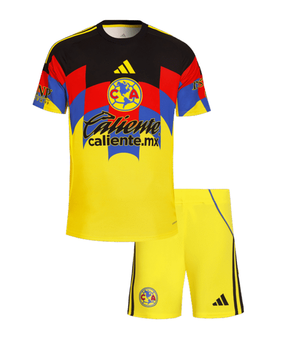 Club America Home Soccer Jersey Kit 2025/26 Kids(Jersey+Shorts)