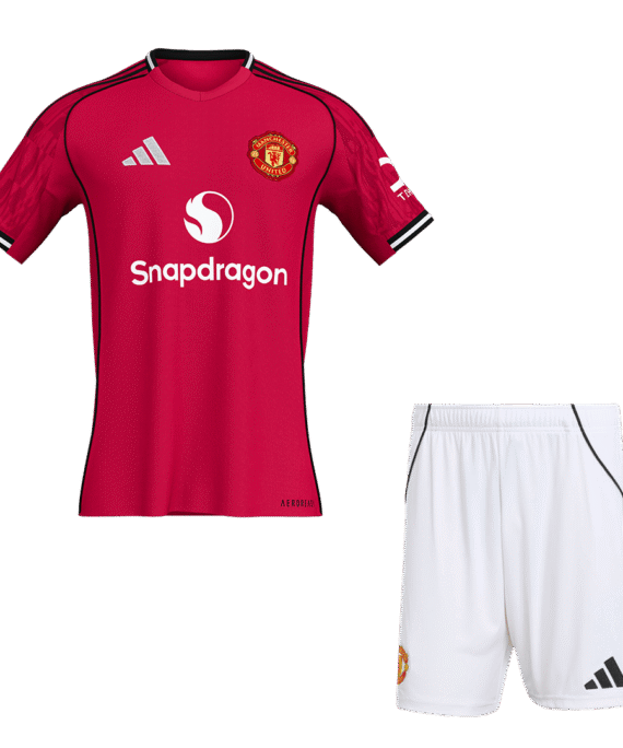 Manchester United Home Soccer Jersey Kit 2025/26 (Jersey+Shorts)