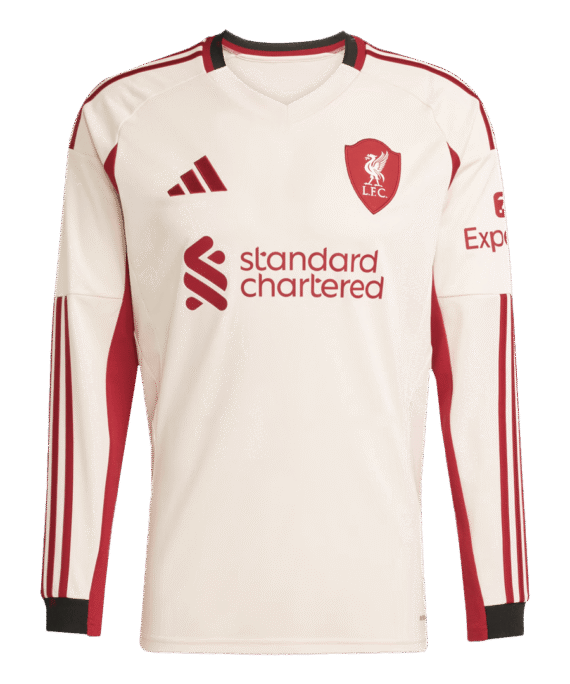 Liverpool Away Soccer Jersey Retro 2025/26 - Long Sleeve