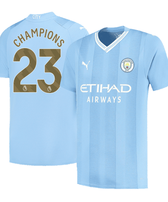 Manchester City CHAMPIONS #23 Home Jersey 2023/24