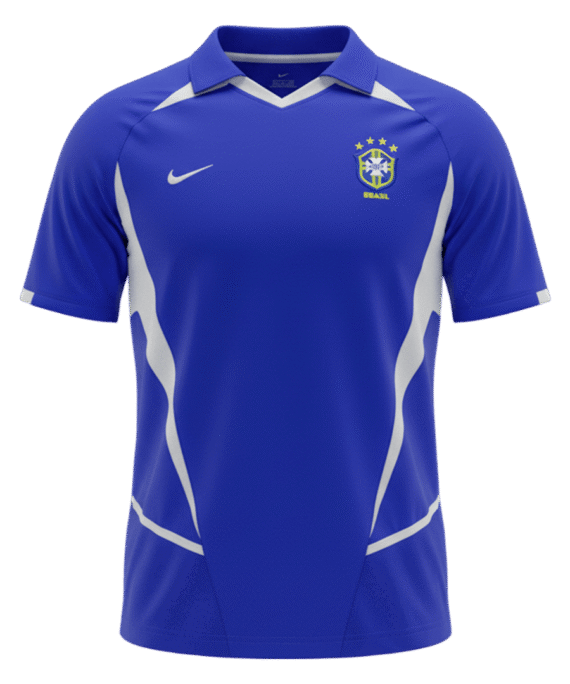 Brazil Away Soccer Jersey Retro 2002