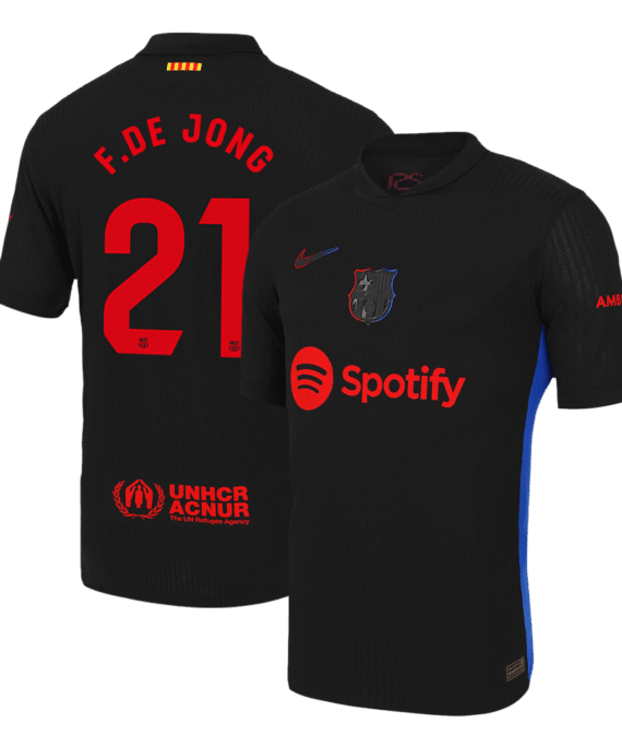 Barcelona F.DE JONG #21 Away Soccer Jersey Authentic