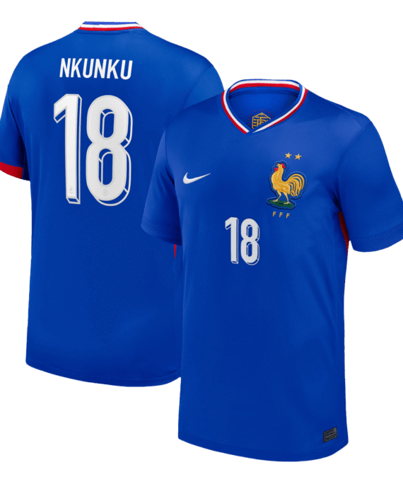 NKUNKU #18 France Euro Home Soccer Jersey Blue