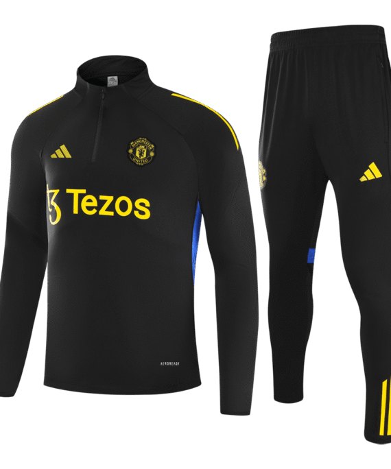 Manchester United Sweatshirt Kit 2025/26 - Black (Top+Pants)